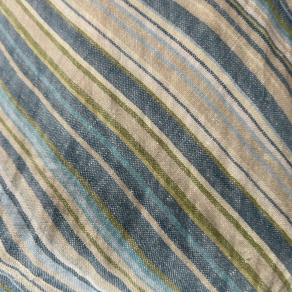 NY&CO linen striped a line skirt 12